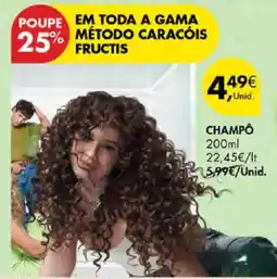 Pingo Doce champô método caracóis fructis promoção