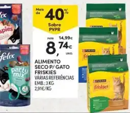 Continente alimento seco p/ gato friskies promoção
