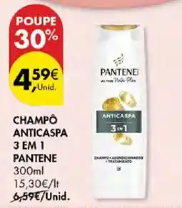 Pingo Doce Champô anticaspa 3 em 1 pantene promoção