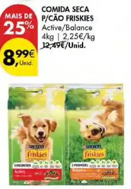 Pingo Doce comida seca p/cão friskies active/balance promoção