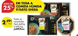 Pingo Doce comida húmida p/gato sheba promoção