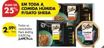 Pingo Doce comida húmida p/gato sheba promoção