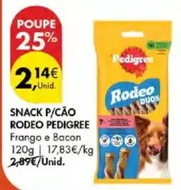 Pingo Doce Snack p/cão rodeo pedigree frango e bacon promoção