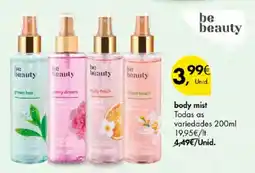 Pingo Doce be beauty body mist promoção