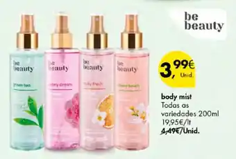 Pingo Doce be beauty body mist promoção