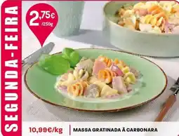 Intermarché Massa gratinada a carbonara promoção