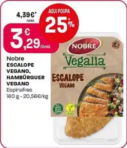 Intermarché Nobre escalope vegano, hamburguer vegano, promoção