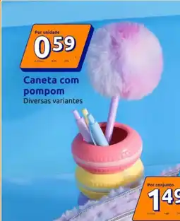 Action Caneta com pompom Diversas variantes promoção