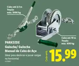 Lidl PARKSIDE Guincho/ Guincho Manual de Cabo de Aço promoção