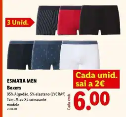 Lidl ESMARA MEN promoção