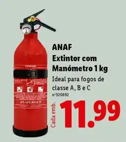 Lidl ANAF Extintor com Manómetro 1 kg promoção
