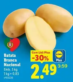 Lidl Batata Branca Nacional promoção