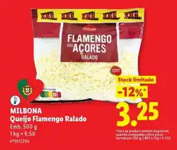 Lidl MILBONA Queijo Flamengo Ralado promoção