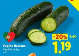 Lidl Pepino Nacional promoção