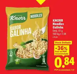 Lidl KNORR Noodles Galinha promoção