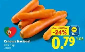 Lidl Cenoura Nacional promoção