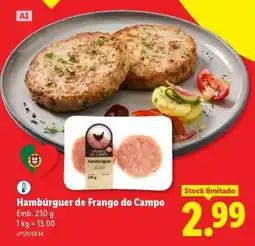Lidl Hambúrguer de Frango do Campo promoção