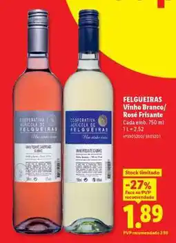Lidl FELGUEIRAS Vinho Branco/Rosé Frisante promoção
