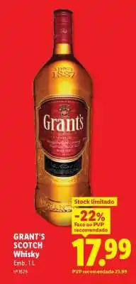 Lidl GRANT'S SCOTCH promoção