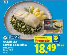 Lidl OCEAN SEA Lombos de Bacalhau promoção