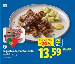 Lidl Lagartos de Porco Preto promoção
