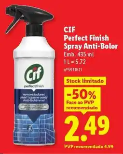 Lidl CIF Perfect Finish Spray Anti-Bolor promoção
