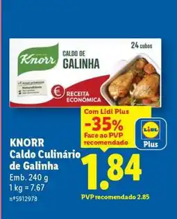 Lidl KNORR Caldo Culinário de Galinha promoção