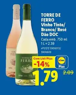 Lidl TORRE DE FERRO Vinho Tinto/Branco/Rosé Dão DOC promoção