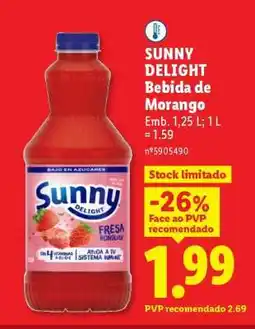 Lidl SUNNY DELIGHT Bebida de Morango promoção