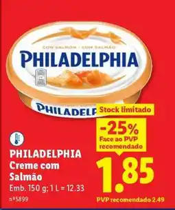 Lidl PHILADELPHIA Creme com Salmão promoção