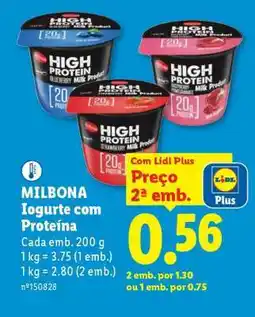 Lidl Milbona Iogurte com Proteína promoção