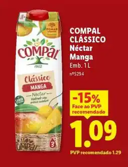 Lidl COMPAL CLÁSSICO Néctar Manga promoção