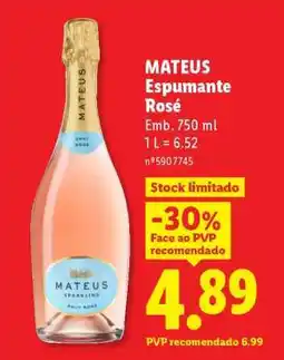Lidl MATEUS Espumante Rosé promoção