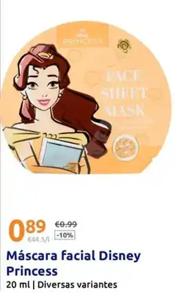 Action Máscara facial disney pirncess promoção