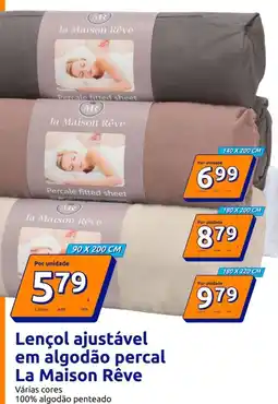 Action Lencol ajustavel em algodao percal la maison rêve promoção