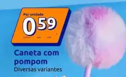 Action Caneta com pompom promoção