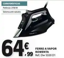 E.Leclerc Rowenta - ferro a vapor promoção