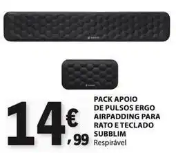 E.Leclerc Pack apoio de pulsos ergo airpadding para rato e teclado promoção