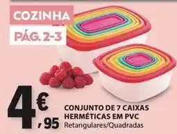 E.Leclerc Conjunto de 7 caixas hermeticas em pvc promoção