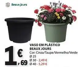 E.Leclerc Beaux jours - vaso em plástico jours promoção