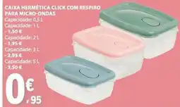 E.Leclerc com - caixa hermetica click com respiro para micro-ondas promoção