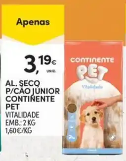 Continente al. seco p/cão junior continente pet vitalidade promoção