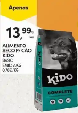 Continente alimento seco p/ cão kido basic promoção