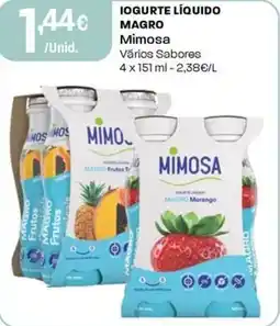 Intermarché Iogurte líquido magro mimosa promoção