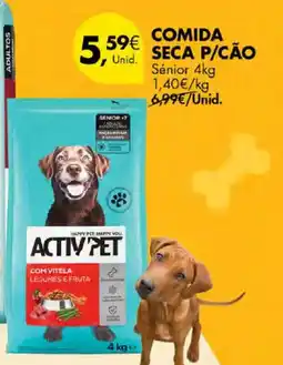 Pingo Doce Activ pet comida seca p/cão sênior promoção