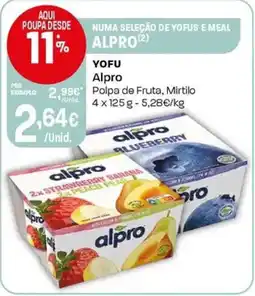 Intermarché Yofu alpro polpa de fruta, mirtilo promoção