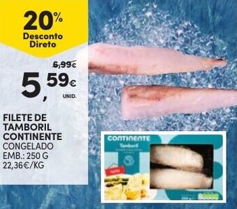 Continente Filete de Tamboril Continente 250g promoção