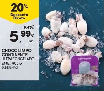 Continente Choco Limpo Continente 600g promoção