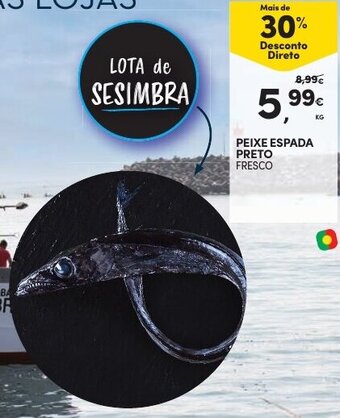Continente Peixe Espada Preto promoção