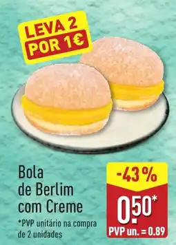 ALDI Bola de Berlim com Creme promoção